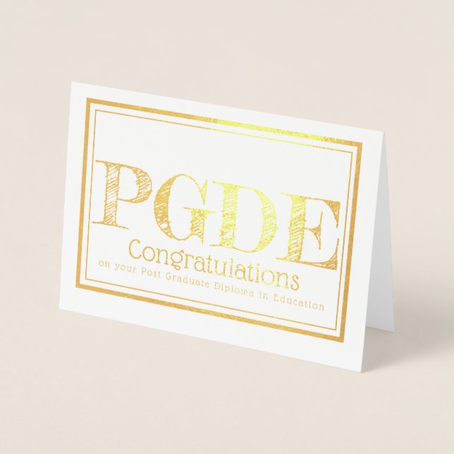 Teacher Post Graduate Diploma in Education Foil Card (Front)