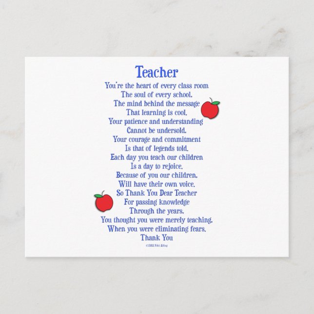 Teacher Postcard (Front)