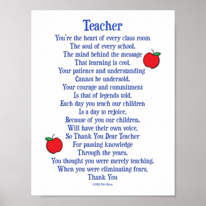 Teacher Poster | Zazzle.com