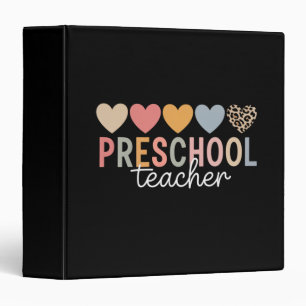 Teacher Preschool Back to School 3 Ring Binder