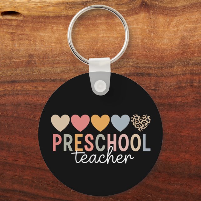 Teacher Preschool Back to School  Keychain (Front)