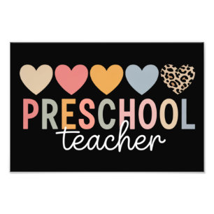 Teacher Preschool Back to School Photo Print