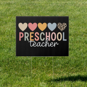 Teacher Preschool Back to School  Sign