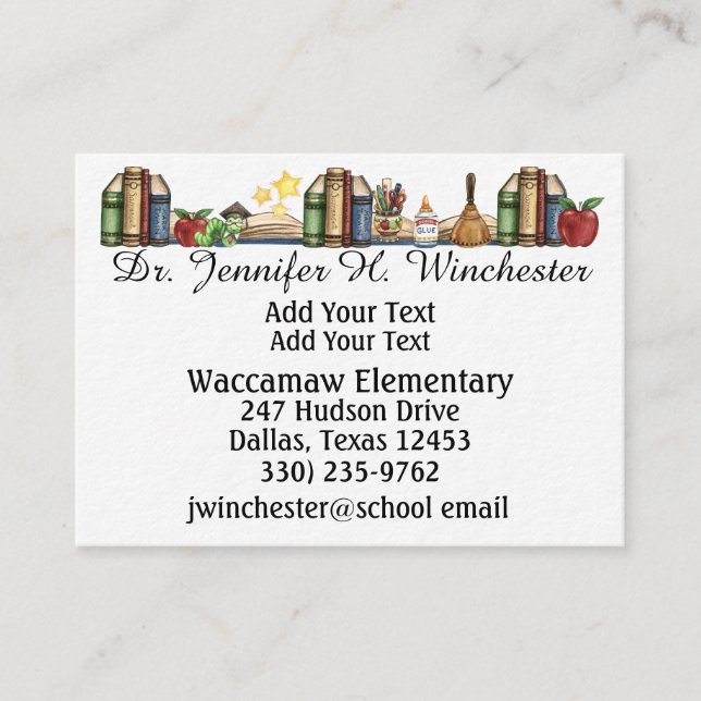 Teacher / Principal Business Card (Front)