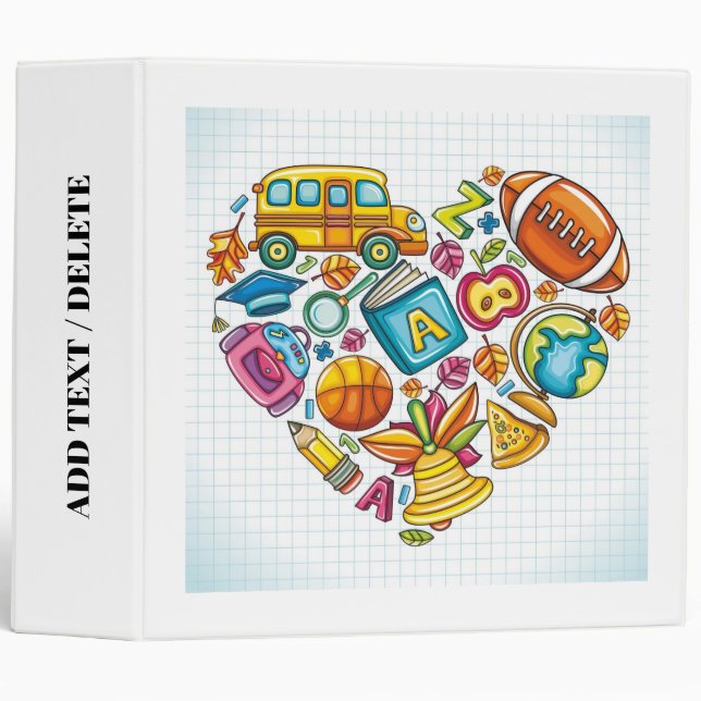 Teacher / Principal School Binder - See Back (Front/Spine)