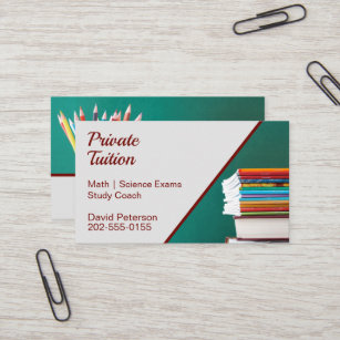 Teacher Private Tutor Tuition Business Card