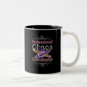 Teacher Professional Chaos Coordinator Two-Tone Coffee Mug