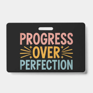 Teacher Progress Over Perfection Back to School Badge