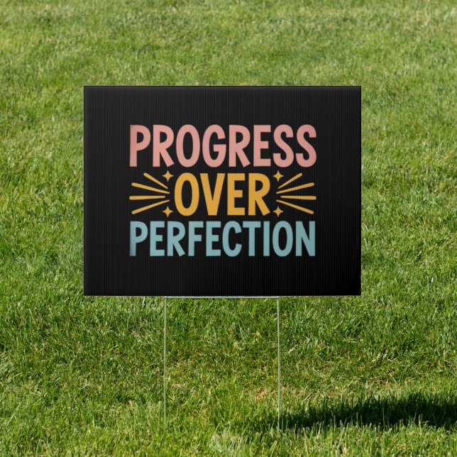 Teacher Progress Over Perfection Back to School  Sign (Insitu)