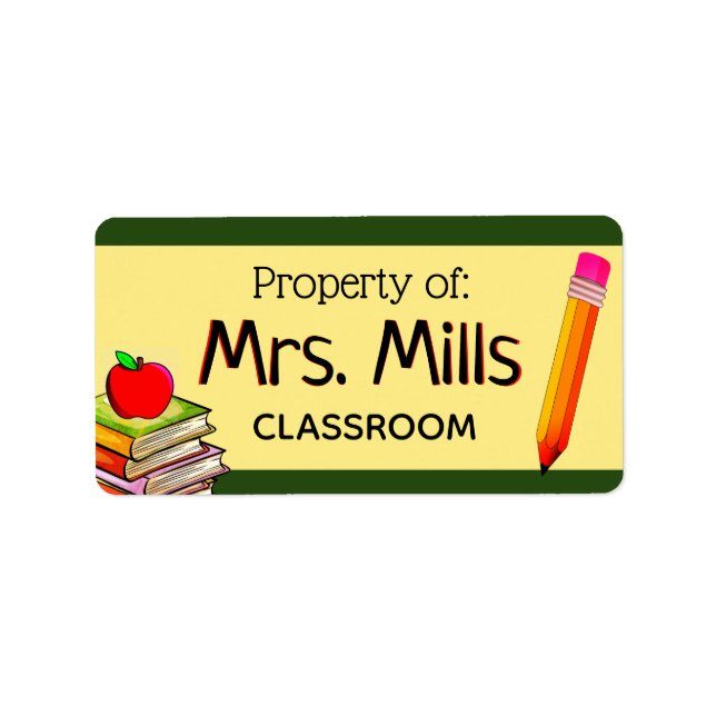 Teacher Property Classroom Label Stickers (Front)
