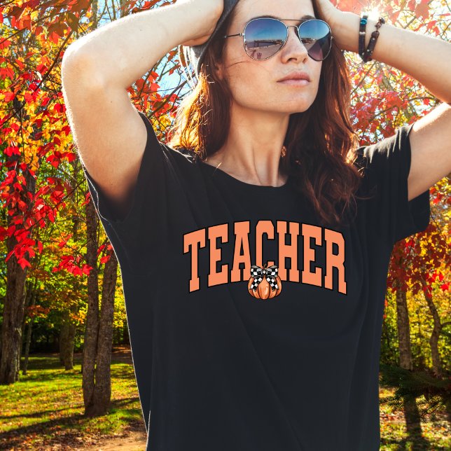 Teacher Pumpkin Plaid  T-Shirt (Creator Uploaded)