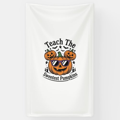 Teacher Pumpkin Shirt Cute Halloween Class Design_ Banner