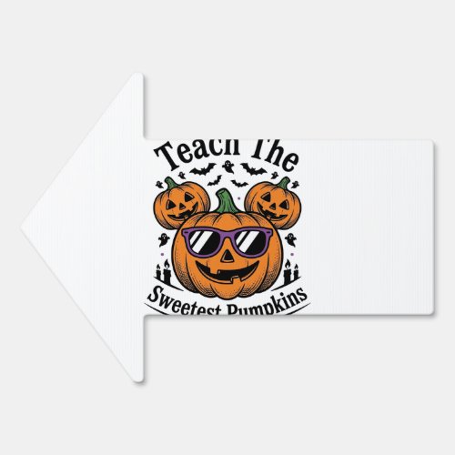 Teacher Pumpkin Shirt Cute Halloween Class Design_ Sign