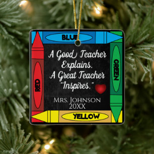 Teacher Quote #1 - Personalize Ceramic Ornament