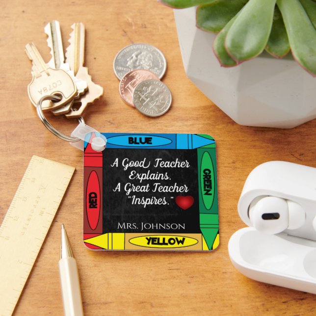 Teacher Quote #1 Personalize    Keychain (Desk)