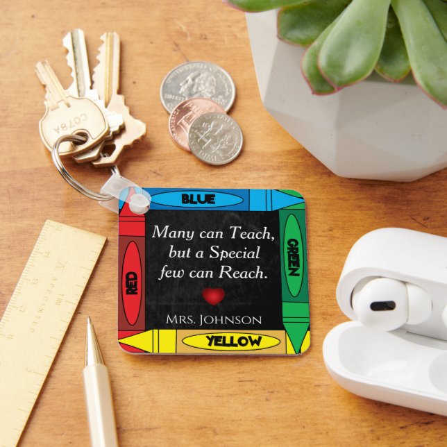 Teacher Quote #2- Personalize  Keychain (Desk)