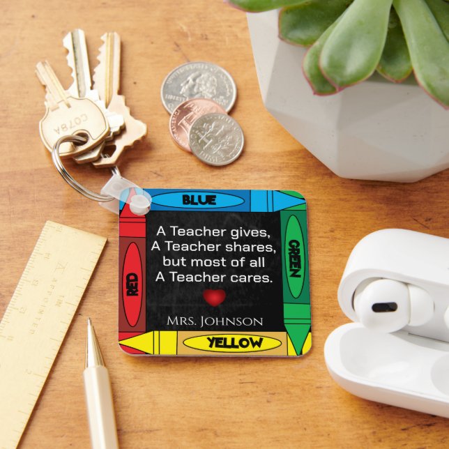 Teacher Quote #4- Personalize  Keychain (Desk)