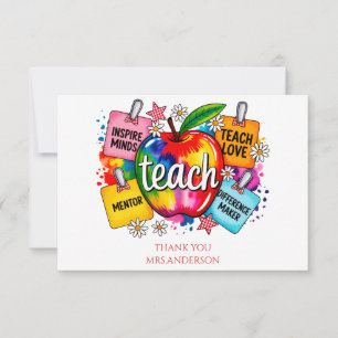 Teacher Quote  Thank You Card