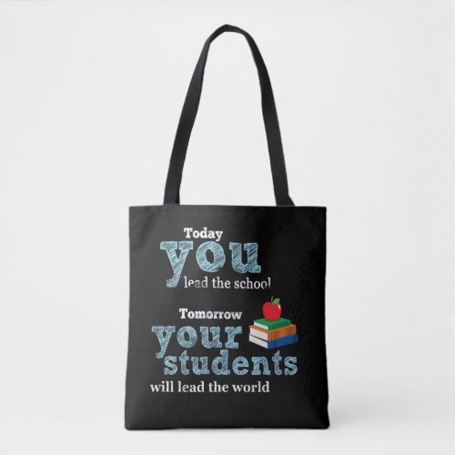 Teacher quote typography tote bag