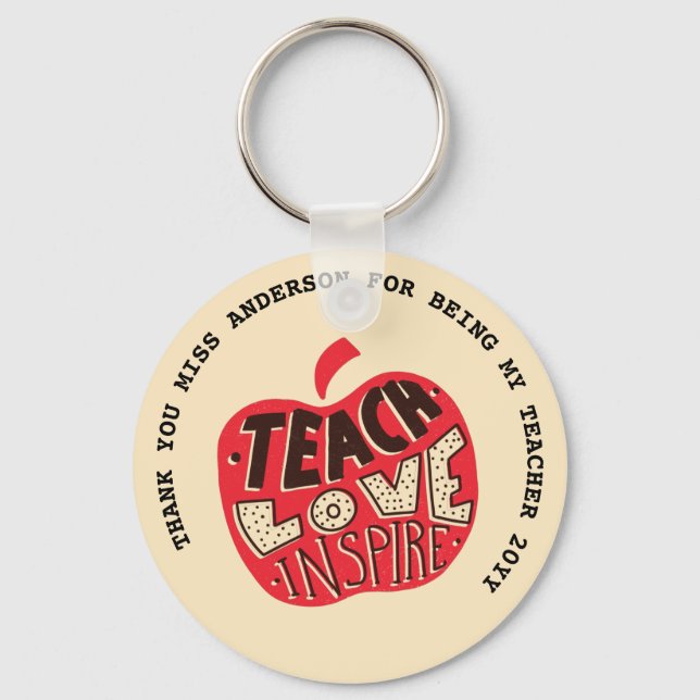 Teacher Quotes Appreciation Retirement Farewell    Keychain (Front)