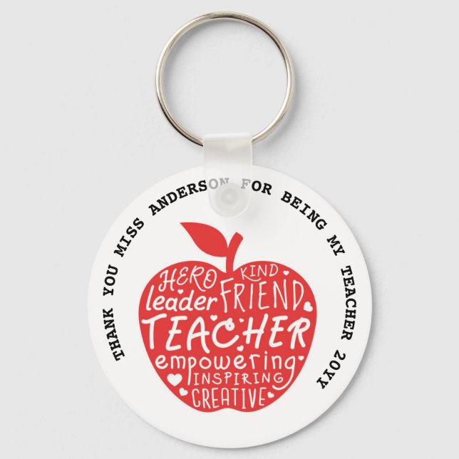 Teacher Quotes Appreciation Retirement Farewell    Keychain (Front)