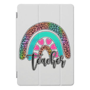 Teacher Rainbow – Colorful Leopard Print iPad Pro Cover