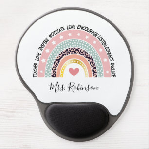 Teacher Rainbow Custom Gel Mouse Pad
