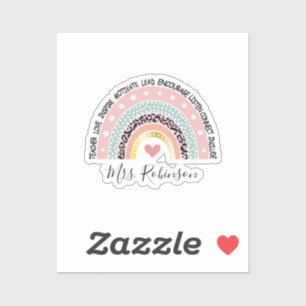 Teacher Rainbow Custom Sticker