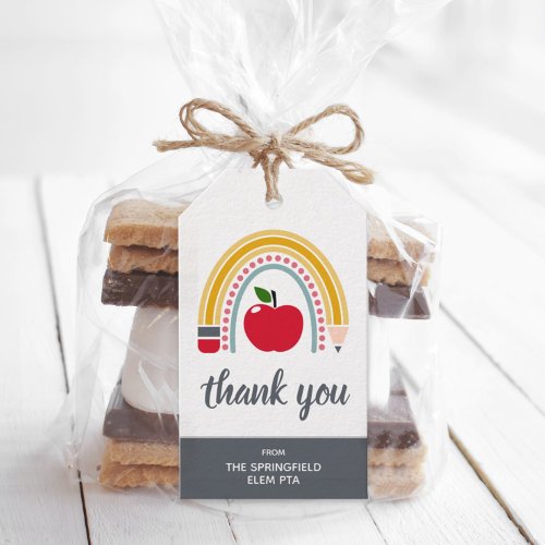 Teacher Rainbow Thank You Gift Tags