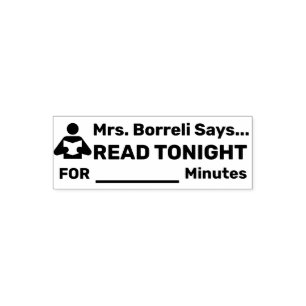 Teacher “READ TONIGHT” Self Inking Stamp