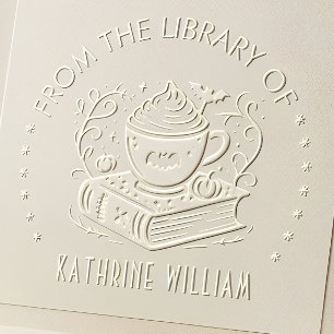 Teacher, Reader Coffee From the library of Round Embosser