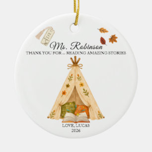 Teacher Reading Appreciation Thank You Ornament