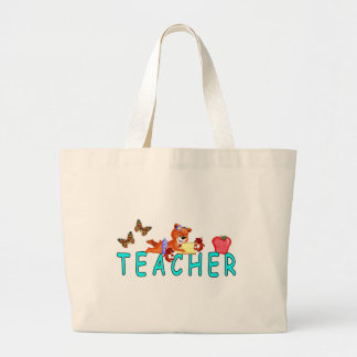 Teacher Reading Large Tote Bag