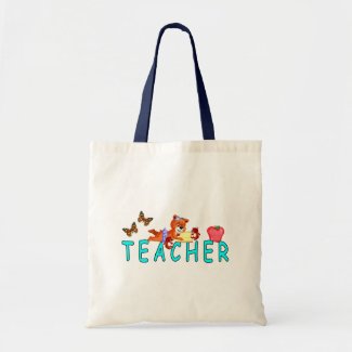 Personalized Teacher Reading Tote Bags