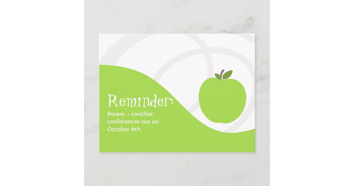Teacher Reminder Postcard | Zazzle