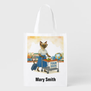 Teacher retirement 2025 for cat lovers grocery bag