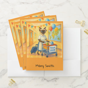 Teacher Retirement 2025 for Cat lovers Pocket Folder
