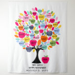 Teacher Retirement Apple Tree With Names Tapestry at Zazzle