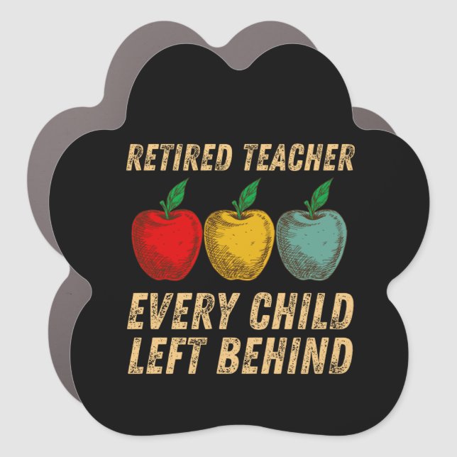 Teacher retirement car magnet (Front)