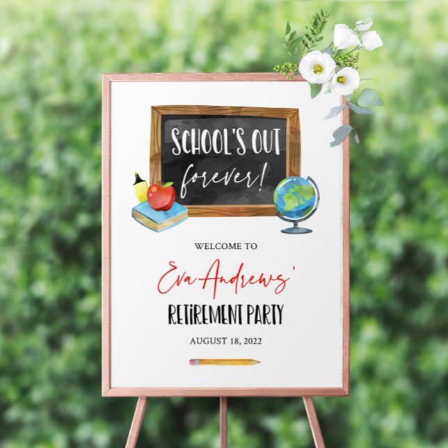 Teacher Retirement Celebration Welcome Sign SchooL (Creator Uploaded)