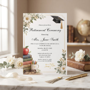 Teacher retirement ceremony 30 years of service invitation