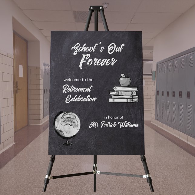 Teacher Retirement Chalk Blackboard Nostalgic Foam Board (Creator Uploaded)