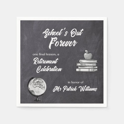 Teacher Retirement Chalk Blackboard Nostalgic 