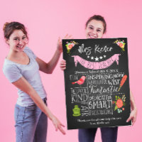 Teacher retirement chalkboard giant gift