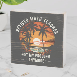 teacher retirement class of 2026 teacher's day wooden box sign