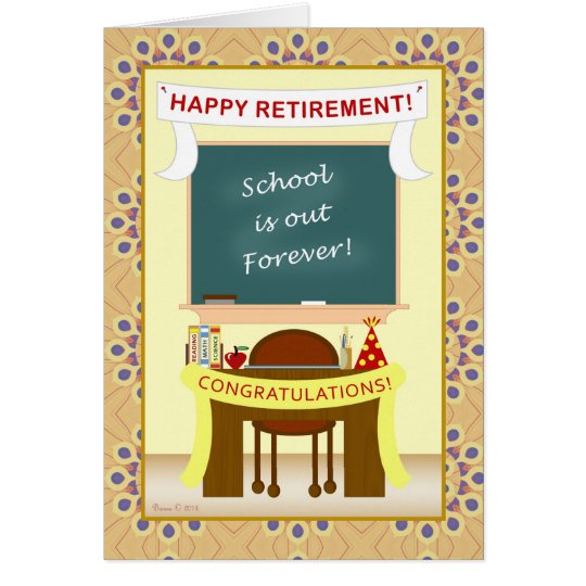 Teacher Retirement Classroom Card | Zazzle.com