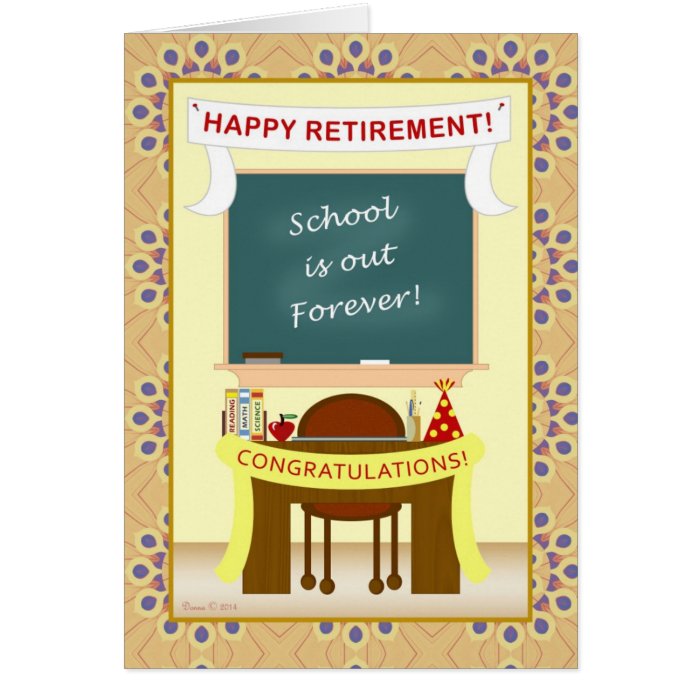 Teacher Retirement Classroom Card