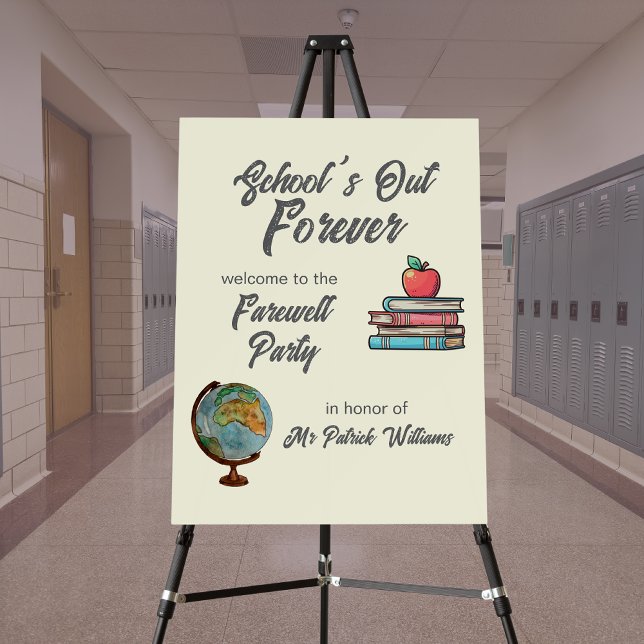 Teacher Retirement Colorful Nostalgic Classic   Foam Board (Creator Uploaded)