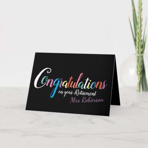 Teacher retirement congratulations