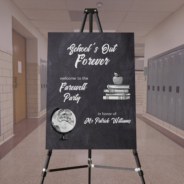 Teacher Retirement Farewell Blackboard Nostalgic Foam Board (Creator Uploaded)